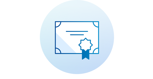 「確かな品質と実績」のアイコン